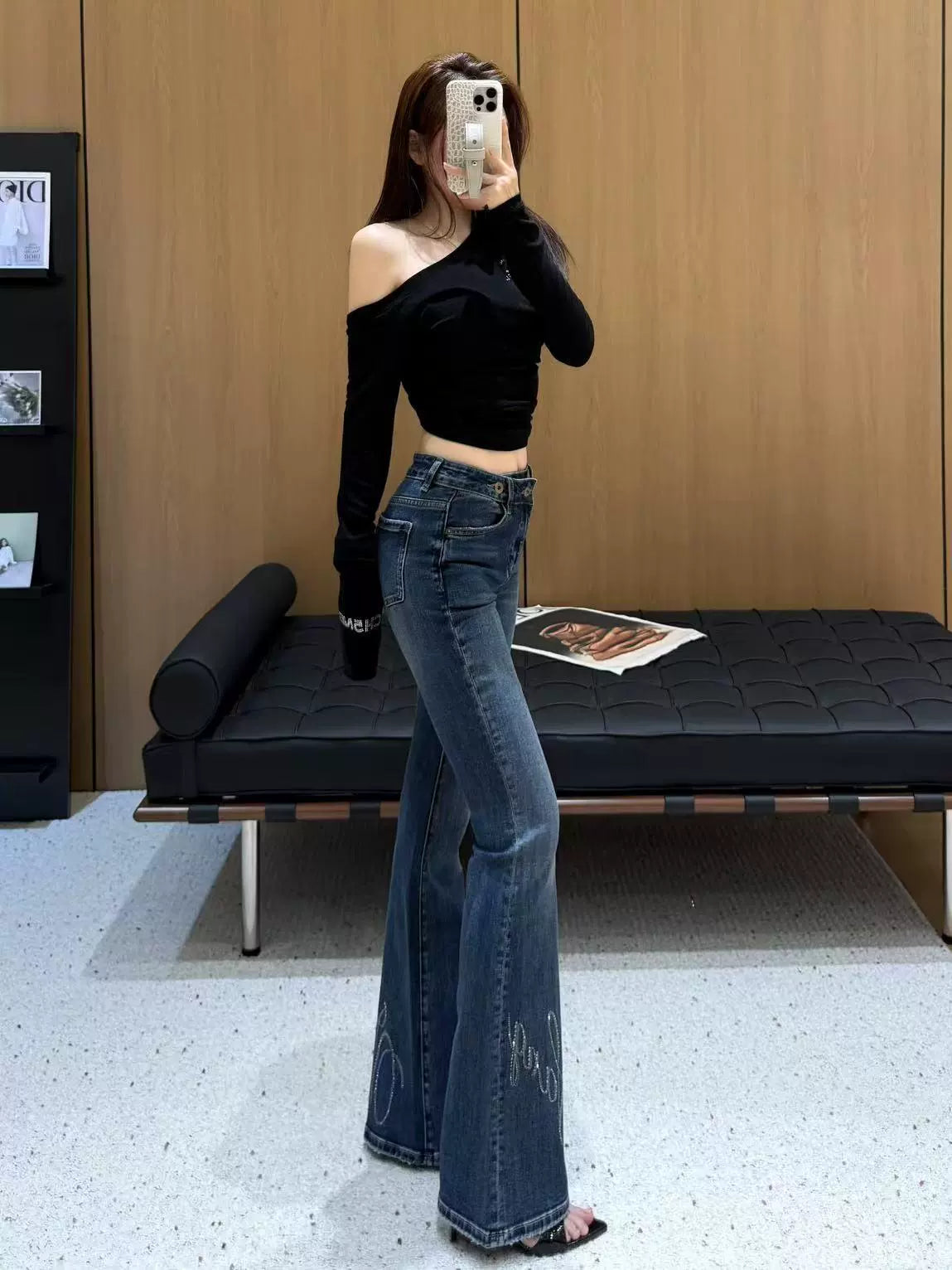 Elunee™ FlareDenim – High-Waist Bootcut Jeans (Damen)